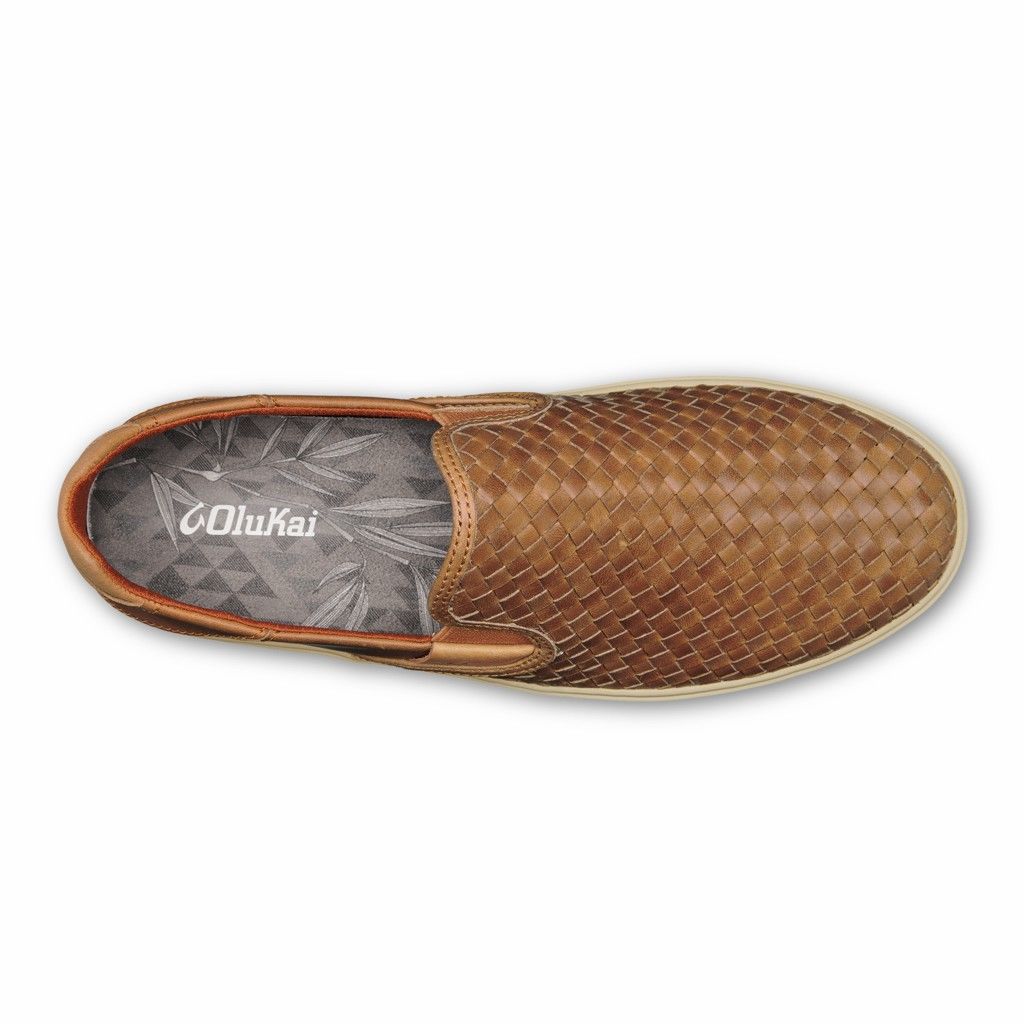 Olukai Men's Lae ahi Lauhala Slip On Shoe - Fox US745-061